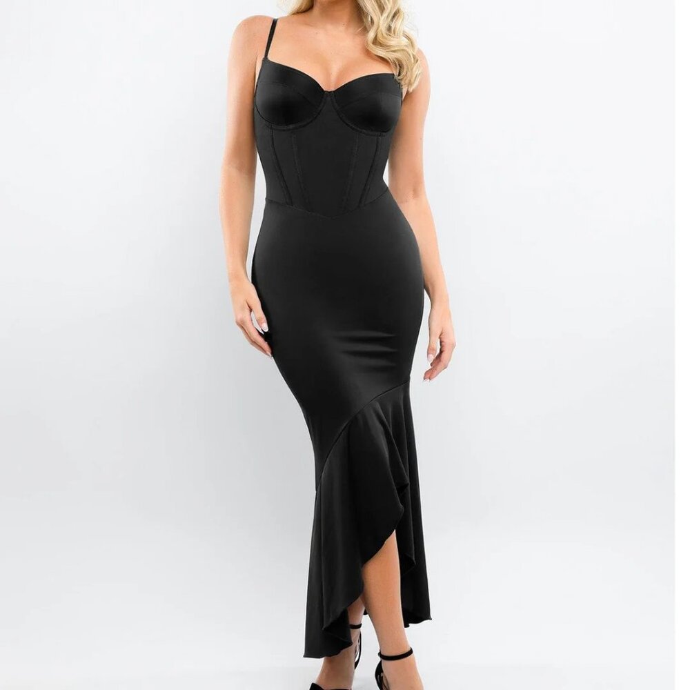 POPILUSH Built-in Shapewear Corset Style Maxi Dress